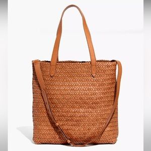 Madewell the medium Transport Tote: Woven Leather Edition
